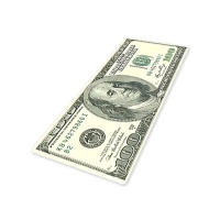 ALFOMBRA FELPUDO CON ESTAMPADO DE BILLETE DE DÓLAR 80x50cm Antideslizante 100% Poliéster - SpazioLuzio - details 0