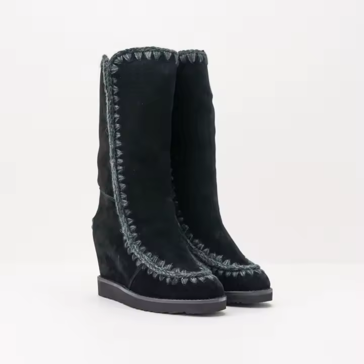 BOTA - MOU - ESKIMO FRENCH TOE WEDGE TALL BLACK - 1