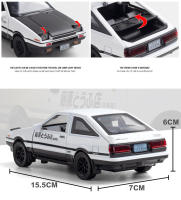 Coche De Colección Toyota AE86 1:32 Con Luz Y Sonido Puertas Abatibles Modelo De Metal Regalo Educativo Para Niños - details 4