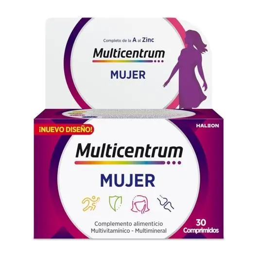 Multicentrum Mujer 30 Comp | Multivitamínico y Multimineral para Mujeres - 1