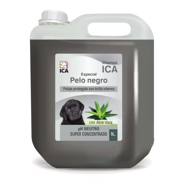 Champú especial pelo negro con Aloe Vera para perros 5000 ml - 1