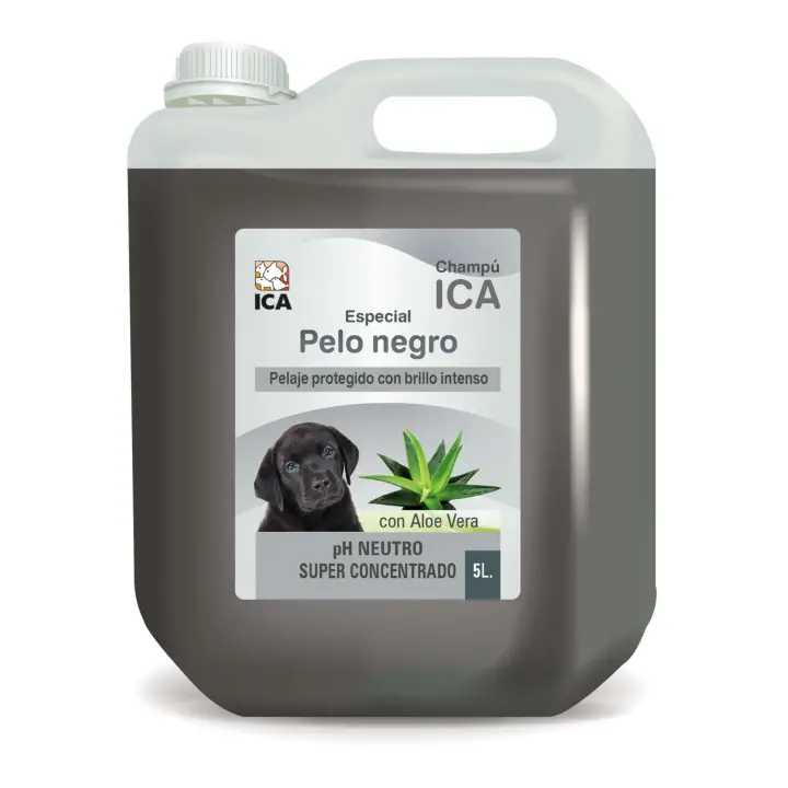 Champú especial pelo negro con Aloe Vera para perros 5000 ml - 1