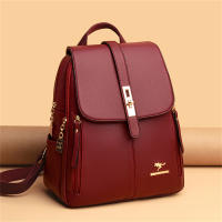 Mochilas de cuero de lujo para mujer y niña, morral informal, Mochila Vintage negra, mochilas escolares - details 7