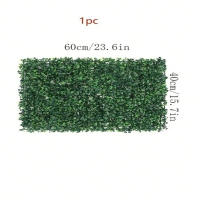 Panel De Hierba Artificial De Plástico 1pc Decoración Verde Para Pared Protección UV Valla De Privacidad Para Decoración De Hogar Y Exteriores - details 1