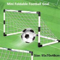 Puerta De Fútbol Para Niños Juguetes Deportivos Plegables Con Bomba Y Bola Meta Portátil De Fútbol Para Entrenamiento Al Aire Libre - details 9