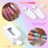 YIKOOLIN Set De Reciclaje De Polvo Para Uñas Con Cuchara Y Recipiente Portátil Kit De Pincel Para Polvo De Uñas Herramientas De Manicura - details 1