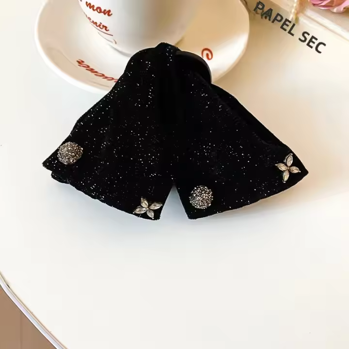 Clypeos De Acrílico Con Lentejuelas Y Lazo Para Mujer Accesorios De Moda Versátiles Vintage Para El Cabello Estilo Retro - 1