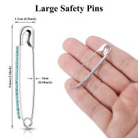 Pins De Seguridad Dorados Con Rhinestones Broches Para Mujer Accesorio Para Ropa Chaqueta Chal Sombrero Clip De Moda - details 6