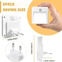Lámpara Nocturna LED Con Sensor De Movimiento Luz Sin Cable Para Dormitorio Pasillo Iluminación Ajustable EU UK AU Enchufe - details 20