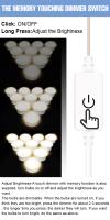 Espejo De Vestir LED Con Luz USB Para Mesa De Maquillaje Iluminación Sin Escala Para Habitaciones Baños Armarios Decoración De Paredes - details 8