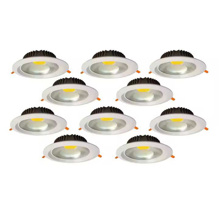 Foco empotrable LED - 32 W- 4000 K - 2400 Lm- ø226 mm - Corte ø200 mm - Modelo COB Essential S - Pack 10 unidades - AZABAK - 1