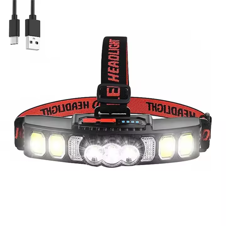 Lámpara De Pescar LED Con Correa Para Camping Potencia Alta Luz Recargable Duradera Linterna Portátil Para Senderismo Y Convoy - 1
