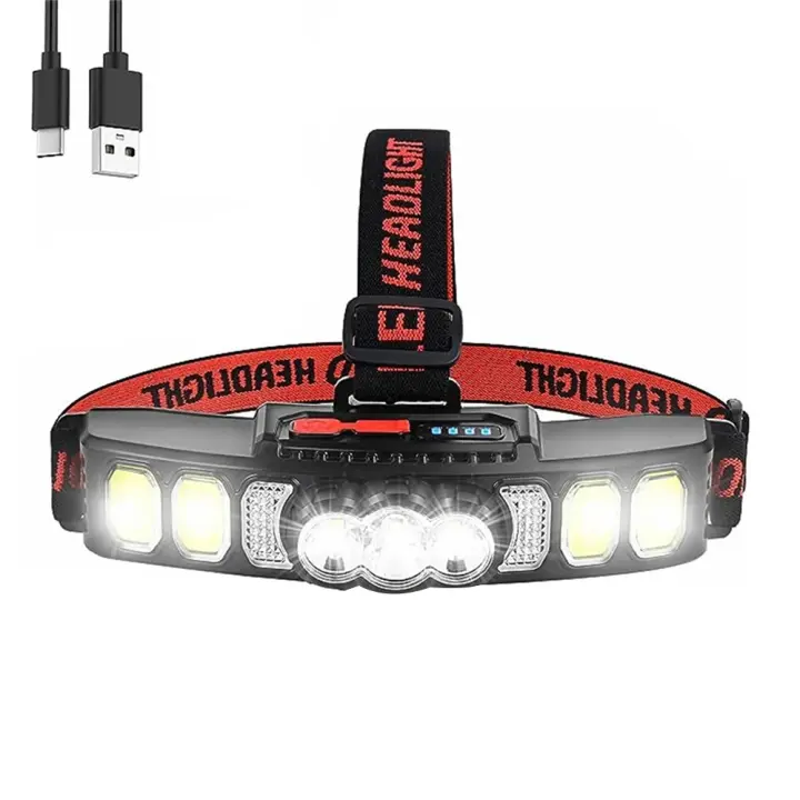 Lámpara De Pescar LED Con Correa Para Camping Potencia Alta Luz Recargable Duradera Linterna Portátil Para Senderismo Y Convoy - 1