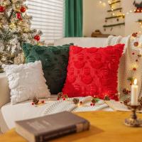 Funda De Cojín Navideña De 18x18 Pulgadas En Pelo Sintético Falso De Hombre De Nieve Para Sofá Y Silla Decoración De Invierno Para Sala De Estar - details 0