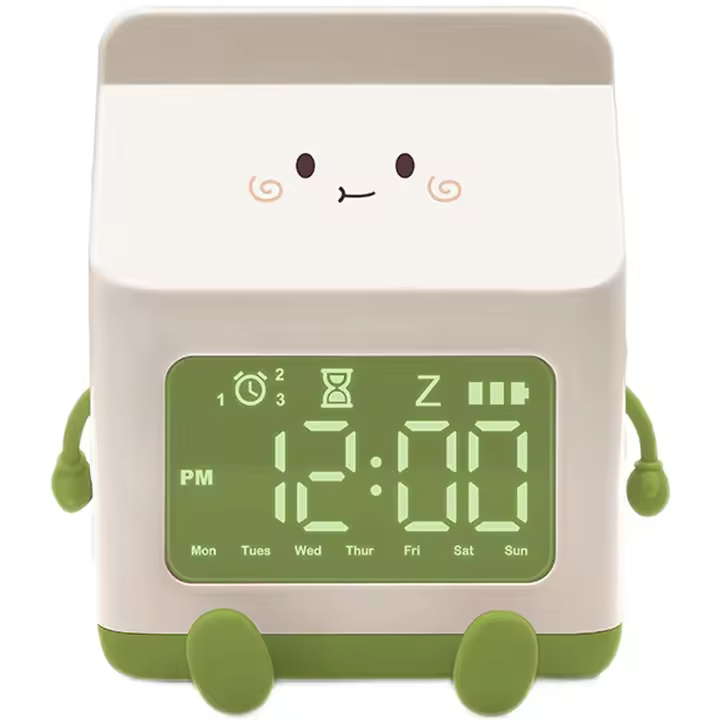 Reloj despertador con forma de caja de leche de ensueño: diseño único, funciones versátiles, ¡despierta dulces momentos de la vida! - 1