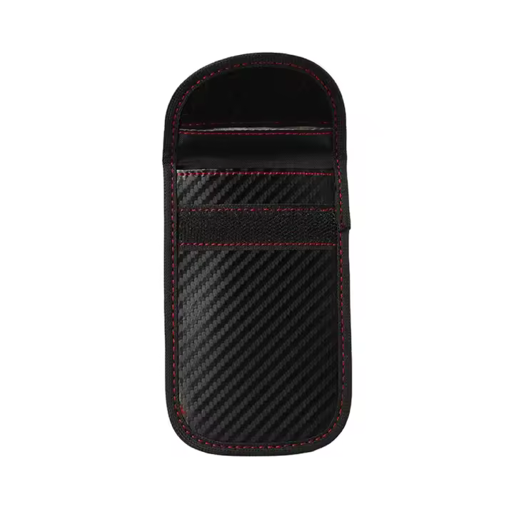 Estuche De Fibra De Carbono Para Llaves De Coche Bloqueador De Señal Antimagnético Protector Contra Rádiation Estuche De Carteles Sin Llave Para Privacidad - 1