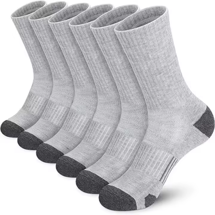 Calcetines De Fútbol Para Hombres De Talla Grande Con Agarre En La Parte Inferior Cómodos Y De Alta Calidad Para Gimnasio Al Aire Libre 6 Pares Nuevos Estilo Suaves - 1