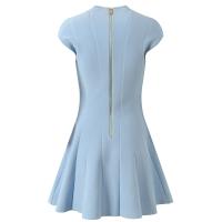 Nuevo 2024 Vestido Mini Elegante De Verano Para Mujer Estilo Lady Sin Mangas Cuello En V Outwear Dobladillo Basic Nylon Viscosa - details 1