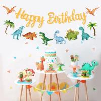 Guirnalda De Feliz Cumpleaños Con Dinosaurios Decoración De Fiesta Infantil Con Globos Roar Dino Y Animales Del Árbol De Safari Tamaño 1er Cumpleaños - details 19