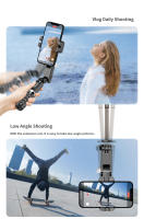Gimbal Portátil Inteligente Con Rotación De 360 Grados Y Seguimiento De Rostro Para Fotografía Y Vídeo Stabilizador De Teléfono Móvil Compatible Con Xiaomi iPhone Samsung Sony - details 6