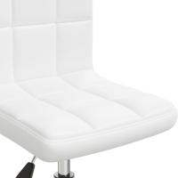 vidaXL Silla de oficina giratoria de cuero sintético blanco - details 5