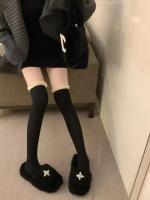 Calcetines Largos De Encaje Dulce Estilo Japonés Para Mujeres Y Niñas Color Negro Y Blanco JK Lolita No Sexually Suggestive Hechos De Algodón - details 6