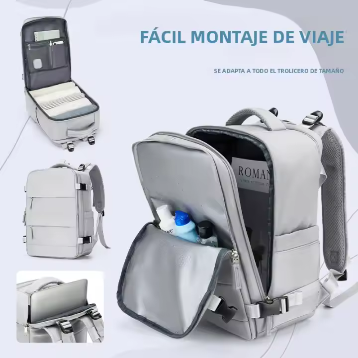 Mochila Grande Para Viaje Para Mujer Ryanair 40x20x25 Baggage Cabin Con Portátil Mochila De Trabajo Exterior Regreso a La Escuela - 1
