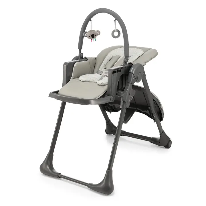 Kinderkraft  - TUMMIE Trona Bebé, 2 en 1, trona para niños, trona combinada, Asiento desde los primeros meses de vida, reposapiés, Posición tumbada, con juguetes, ajustable - 1
