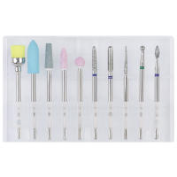 Juego De 10 Piezas De Cabezas De Pulido De Uñas De Acero Tungsteno Con Archillo Limpieza De Piel Muerto Y Herramientas De Manicura Pedicura - details 7