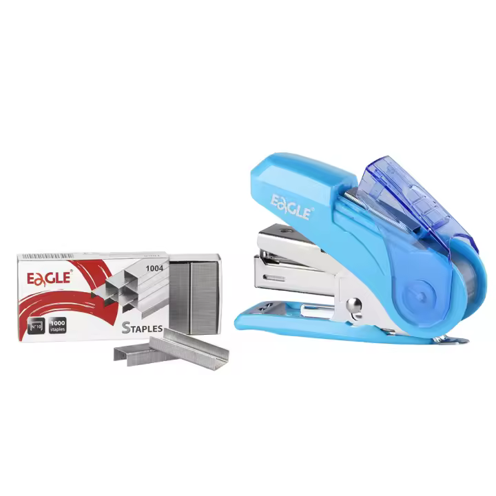 Eagle Mini Stapler Con 1000 Clavos Reducción De Fuerza Al Stapear 50% Con Eliminador De Clavos Integrado Suministros De Oficina Y Escuela - 1