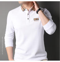 Camisa Polo De Lujo Para Hombre Con Bordado Estilo Casual Primavera Otoño Cuello Redondo Manga Larga Moda Negocios Paul - details 19