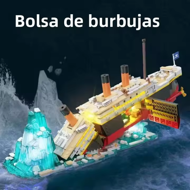 Bloques De Construcción Titanic 1881PCS Barco Crucero Gigante Con Luz Modelos Creativos Regalos Para Decoración De Escritorio Ideal Para Adultos Y Niños Mayores De 6 Años - 1