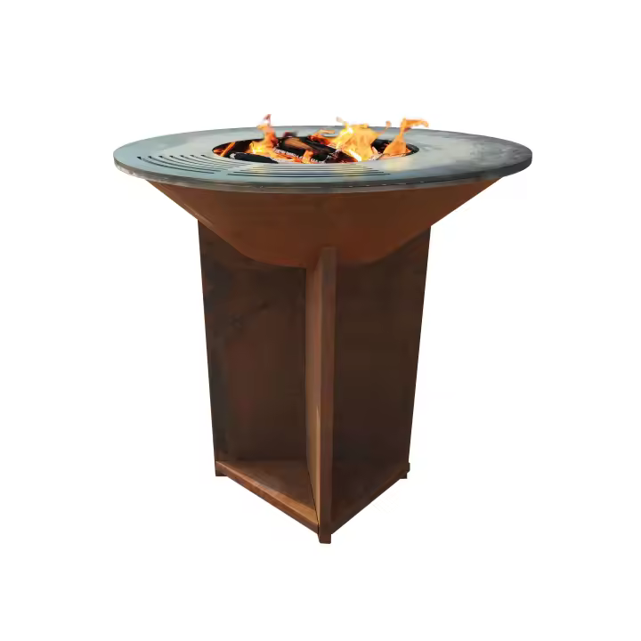 Barbacoa grande en acero corten con grill EFP56CO Purline - 1