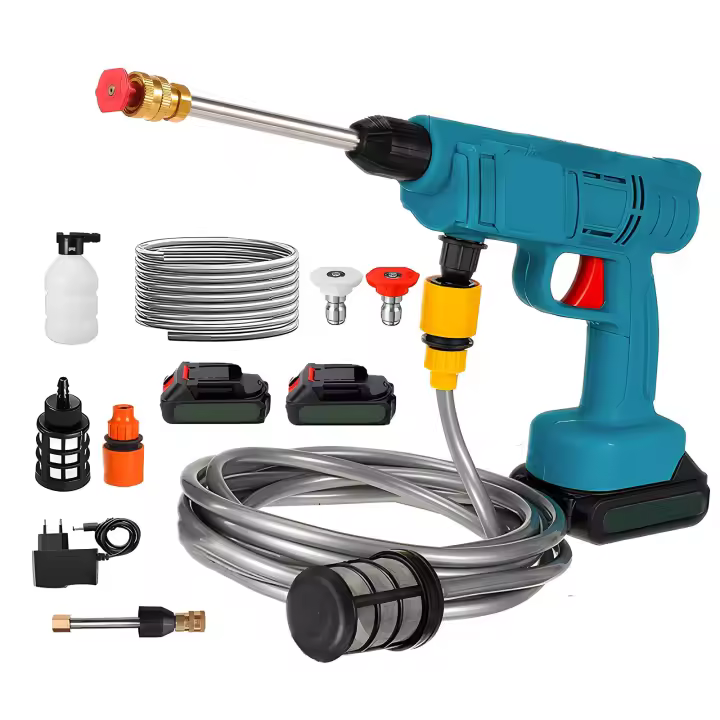 Gisam-Pistola de lavado de Coche de alta presión inalámbrica, Pistola de lavado de Agua Eléctrica, badería recargable, Limpiador de agua en aerosol, herramientas Eléctricas - 1
