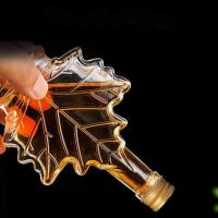Botellas De Vidrio Para Alcohol Mini Forma De Hoja De Arce 50ml 100ml 250ml Con Tapa Eco-amigable Para Licor Escocés Y Sirupos - details 13