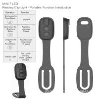 Nueva lámpara de lectura con clip para libro, luz de noche, lámpara de mesa con clip portátil, protección para los ojos, mini luz LED con forma de tarjeta, regalo creativo - details 9
