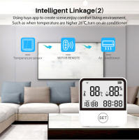Sensor De Temperatura Y Humedad Inteligente WiFi Eleopard Con Pantalla LCD De Retroiluminación Indicador Térmico Interior Soporte Alexa - details 5