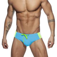 Bragas De Natación Para Hombre Moda Verano 2023 Estilo Low Waist Splicing Bikini Deportivo Para Playa Y Surf Material Poliéster Y Spandex - details 7