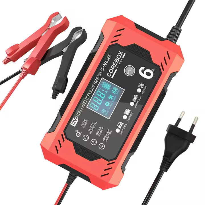 Cargador De Batería Para Coche Y Motocicleta Táctil 12V 8A 10A Con Pantalla LCD Digital Reparación De Pulso Cargador Inteligente Y Rápido - 1