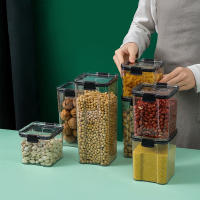 Caja De Almacenamiento De Alimentos Transparente Con Tapa Contenedor Plástico Para Cocina Y Armario Organizador De Alimentos - details 4
