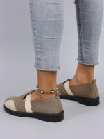 Zapatos Planos De Mujer Color Bloqueado Sencillos Y Moda Transpirables Para Primavera Y Otoño Cierre SLIP-ON Cómodos Y Prácticos - details 1