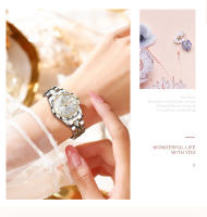 Reloj De Cuarzo Para Mujer BINBONG Moda Lujo Resistente Al Agua Luminoso Con Fecha Acero Inoxidable Regalo Para Novia Y Amantes - details 1