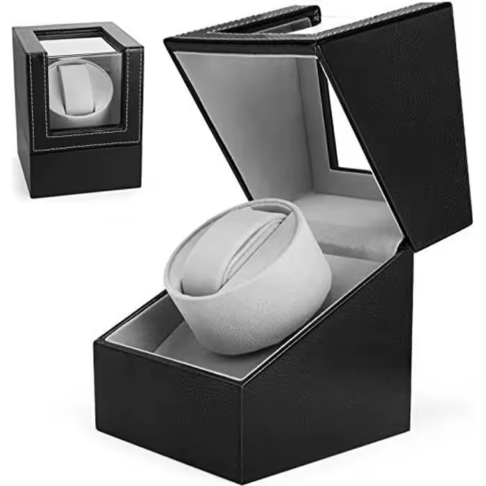 Caja de Relojes de cuero con motor Silencioso para - 1