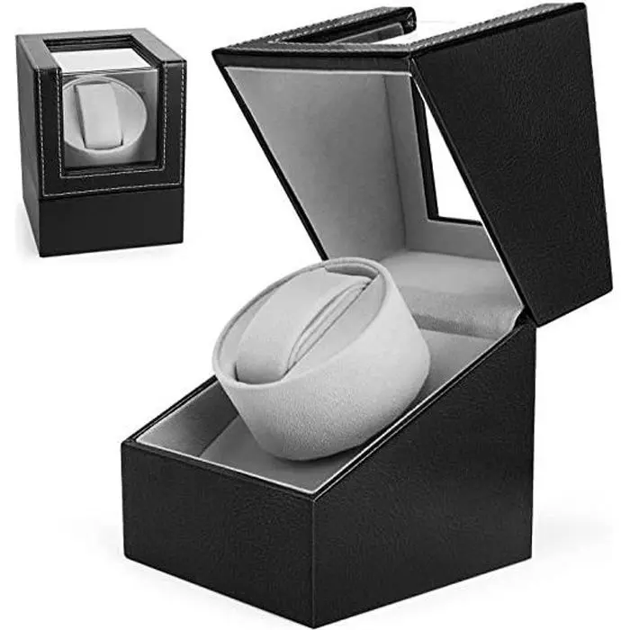 Caja de Relojes de cuero con motor Silencioso para - 1