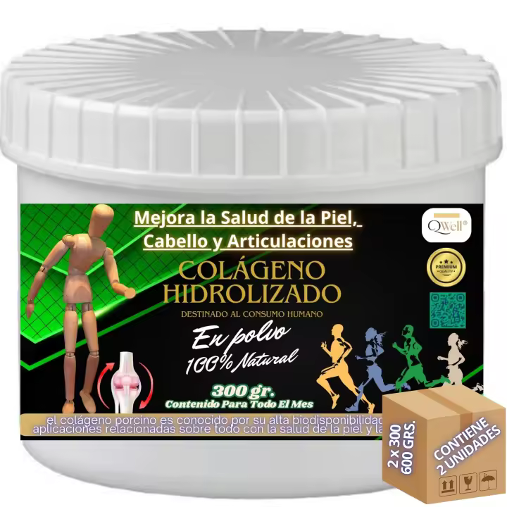 Colágeno Porcino Hidrolizado en Polvo 150gr X 2 ¡Tu Cuerpo te lo Agradecerá! Fórmula Avanzada para el Cuidado Integral de Articulaciones, Piel y Cabello, con Resultados Comprobados. Disolución Instantánea Incluso en Agua Fría - 1