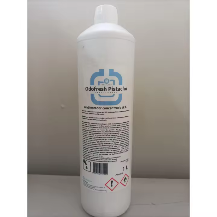 Ambientador concentrado para WC, desodorizante gota: 1 litro, pistacho ; 250ml, fresa  pack de 2 unidades. - 1
