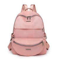 Mochila de tela de nailon de otoño, nueva mochila de ocio de color sólido a la moda, bolsa de viaje de pequeña capacidad - details 0