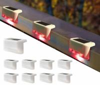 12 luces solares para cubierta, acabado de bronce, impermeable, lámpara solar LED para caminos al aire libre, patio, escaleras, escalones y vallas. (Luz blanca, luz cálida y luz de color son opcionales.) - details 6