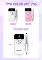 Máquina De Uñas Recargable 45000RPM Bajo Ruido Portátil Herramienta De Manicura Con Linterna Y Accesorios Para Salón De Belleza - details 6