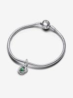 Pandora - Charm Colgante Círculo DE LA Eternidad Verde - Plata de - details 1